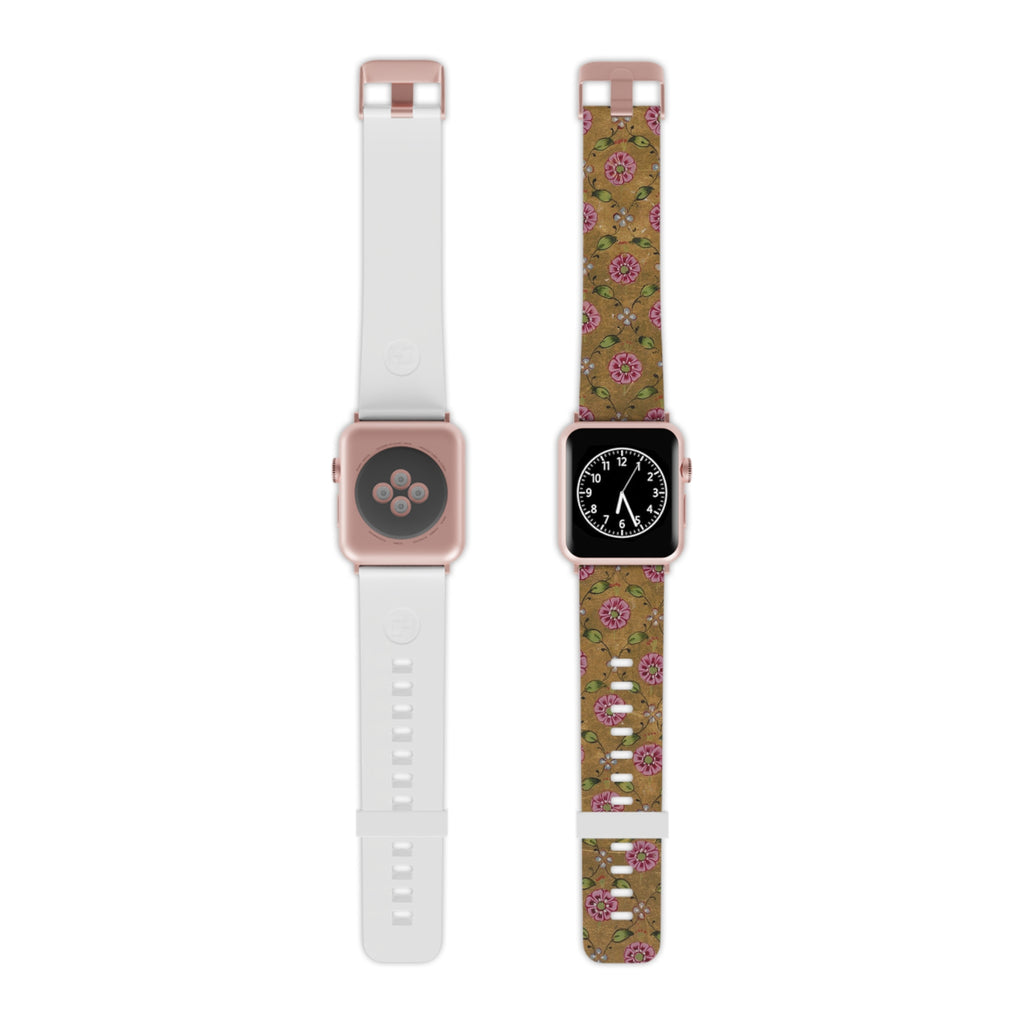 Bracelet « Jardin de Printemps » – Montre Apple inspirée des rubans floraux